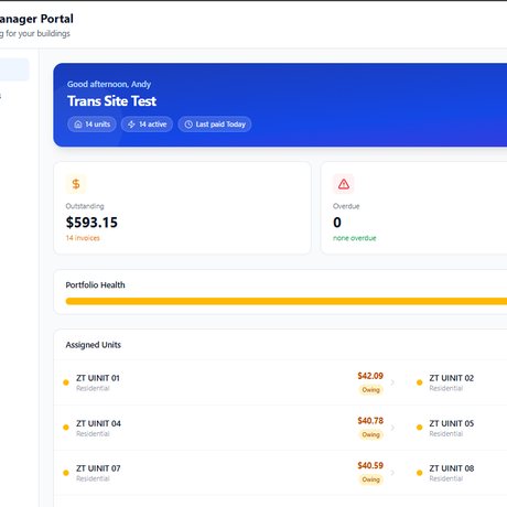 Building Manager portal view