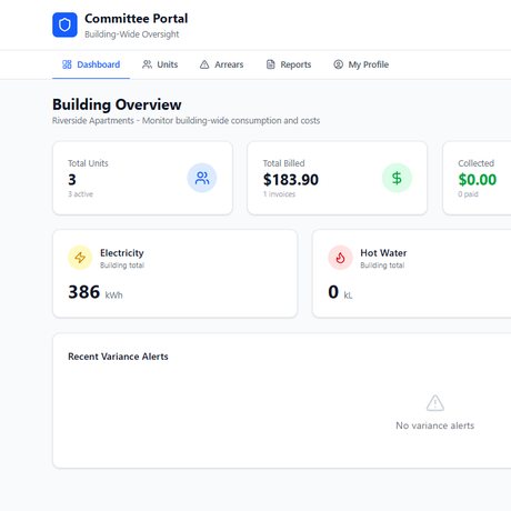 Committee portal view